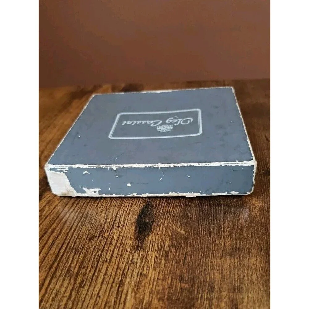 Oleg Cassini by Lyntone Men's Bi-Fold Brown Leather Wallet Box Buck Hunting NOS